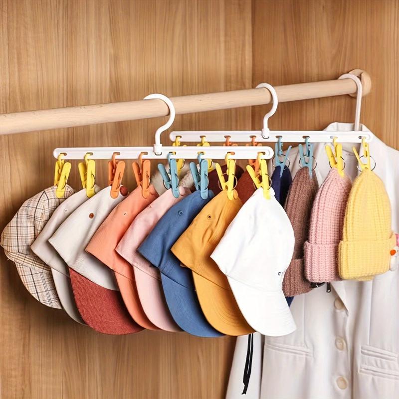 Multifunctional Clothes Hanger With 8 Rotatable Clips