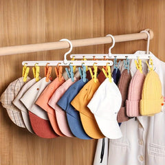 Multifunctional Clothes Hanger With 8 Rotatable Clips