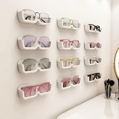 Non-destructive Glasses Storage Rack Bathroom Bedside Bookcase
