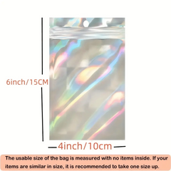 50pcs Holographic Deodorant & Aluminum Foil Bags for Food Storage