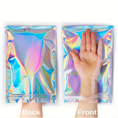 50pcs Holographic Deodorant & Aluminum Foil Bags for Food Storage