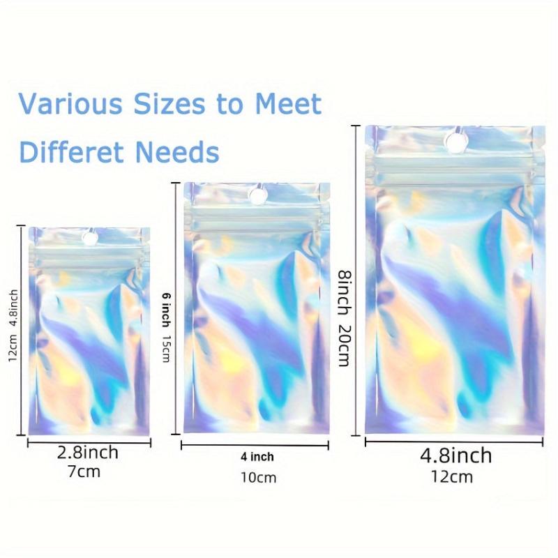 50pcs Holographic Deodorant & Aluminum Foil Bags for Food Storage