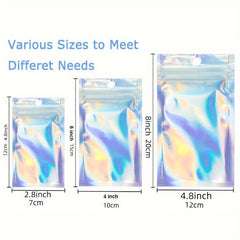 50pcs Holographic Deodorant & Aluminum Foil Bags for Food Storage