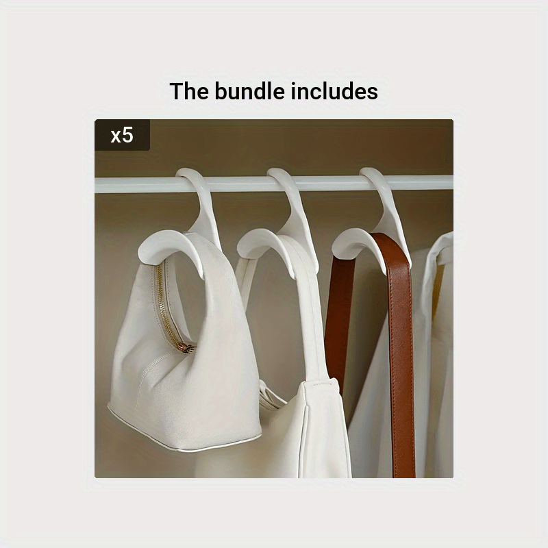3pcs Bag Organizer Wardrobe Arched Hat Holder Tie Hanging Storage Rack