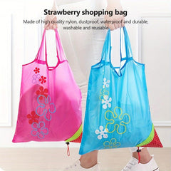 Large Strawberry Portable Shopping Travel Tote Bag Eco Friendly