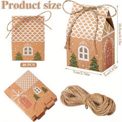 20 40pcs Christmas Favor Boxes Xmas Treats Wedding Shower