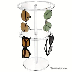 Acrylic Sunglasses Storage Rack 360 Degree Rotating Glasses Display Stand