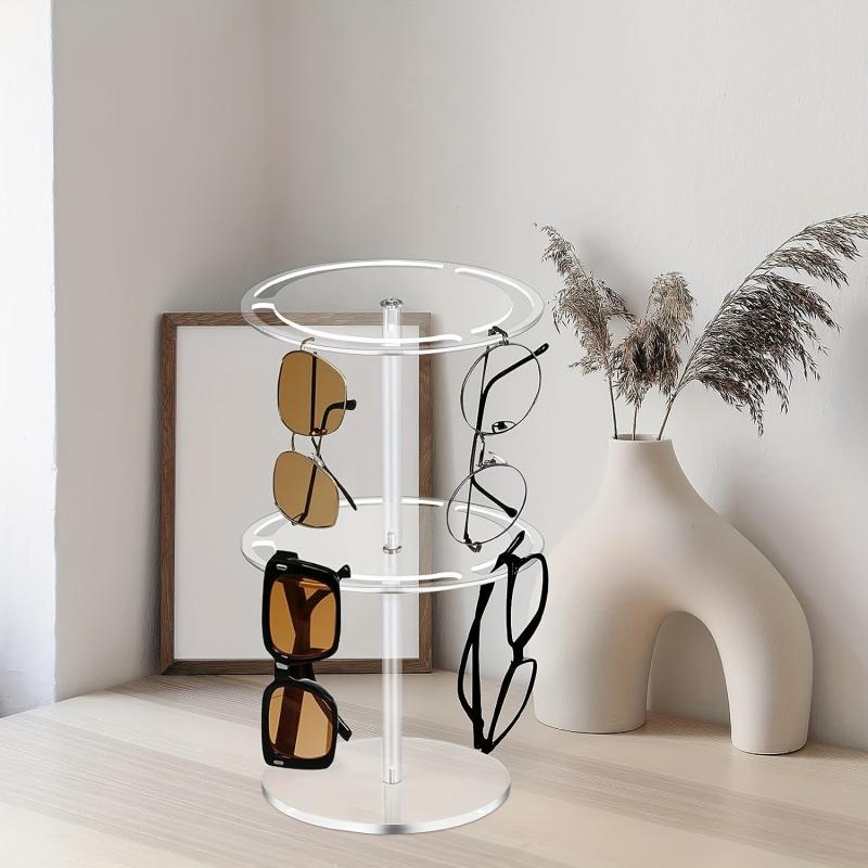 Acrylic Sunglasses Storage Rack 360 Degree Rotating Glasses Display Stand