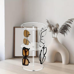 Acrylic Sunglasses Storage Rack 360 Degree Rotating Glasses Display Stand