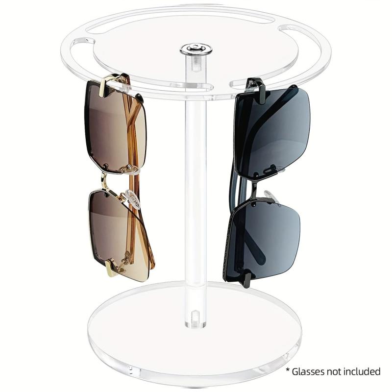 Acrylic Sunglasses Storage Rack 360 Degree Rotating Glasses Display Stand
