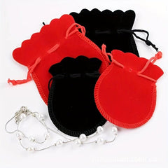 10pcs Small Velvet Jewelry Drawstring Bag - Wedding Gift Candy Bag