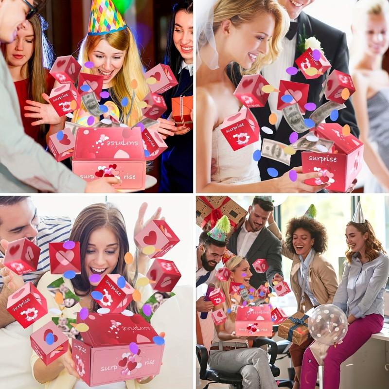 Money Exploding Surprise Box With Confetti Cash Explosion