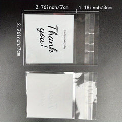 100pcs Small Thank You Printed Gift Bags