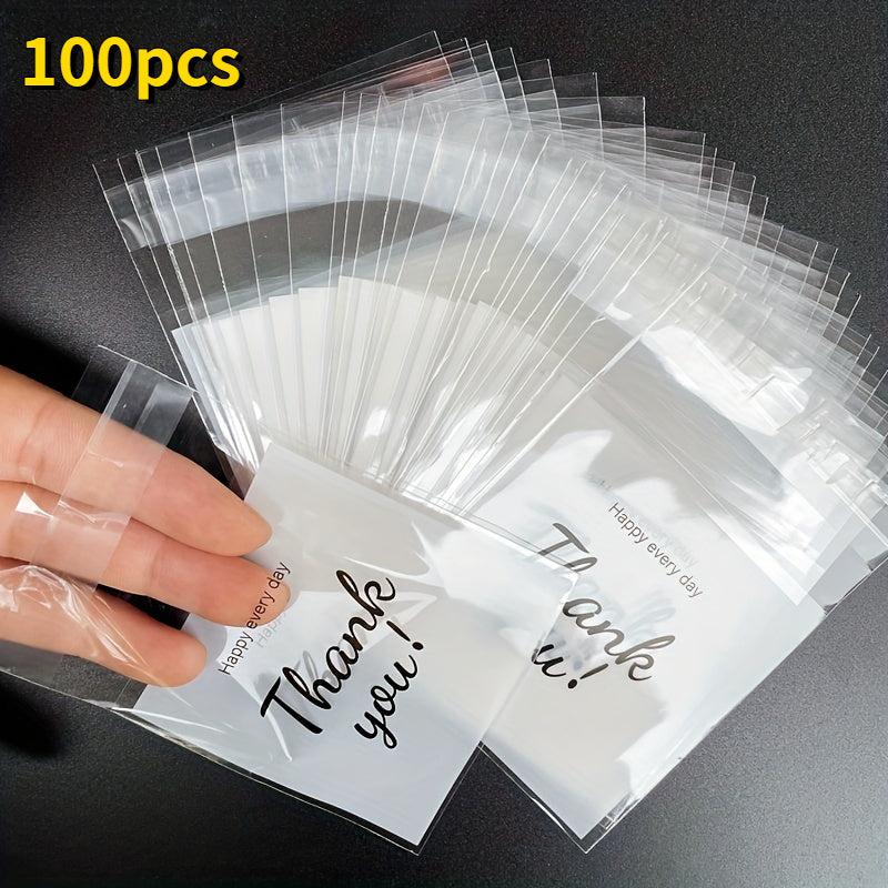 100pcs Small Thank You Printed Gift Bags