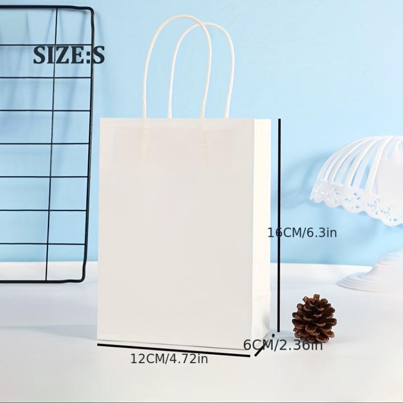 10 Colored Cowhide Paper Bags for Takeout Packaging & Carrying