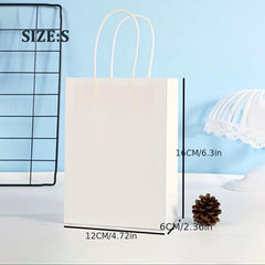 10 Colored Cowhide Paper Bags for Takeout Packaging & Carrying