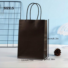 10 Colored Cowhide Paper Bags for Takeout Packaging & Carrying