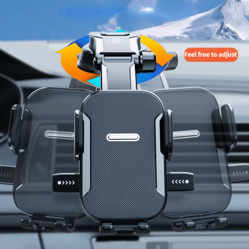 Adjustable Car Vent Phone Mount - Secure with Swivel Hook - Thick Case Friendly