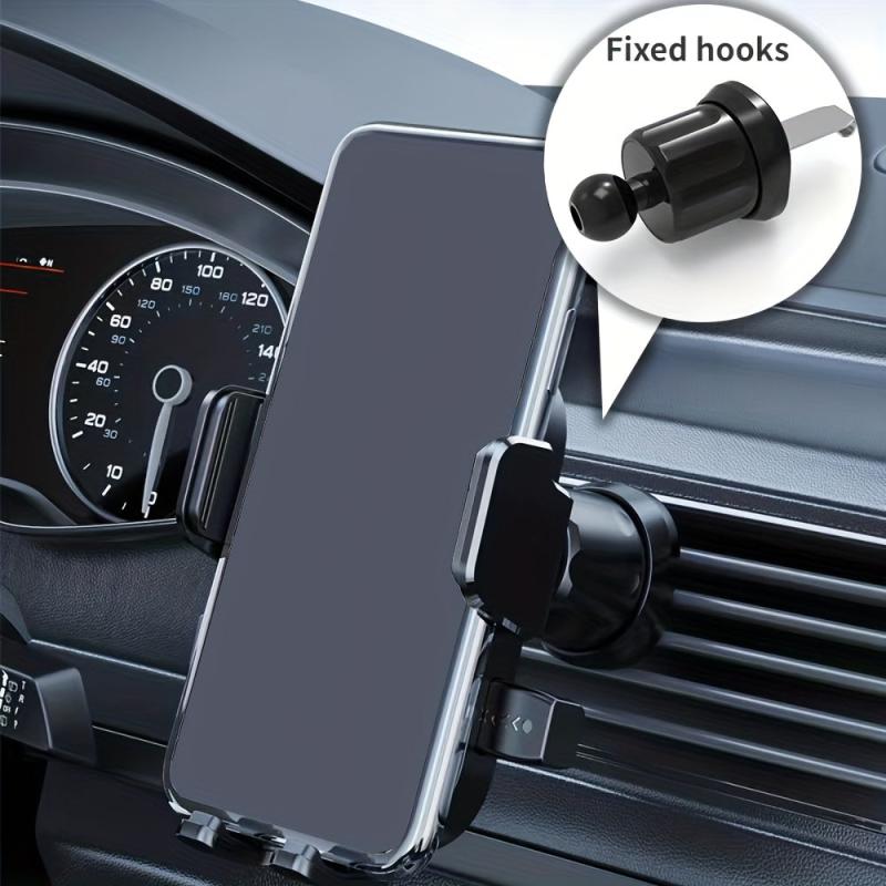 Adjustable Car Vent Phone Mount - Secure with Swivel Hook - Thick Case Friendly