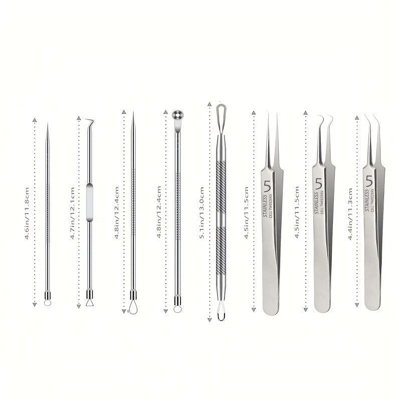 8pcs Stainless Steel Blackhead Remover Tool Set
