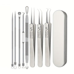 8pcs Stainless Steel Blackhead Remover Tool Set