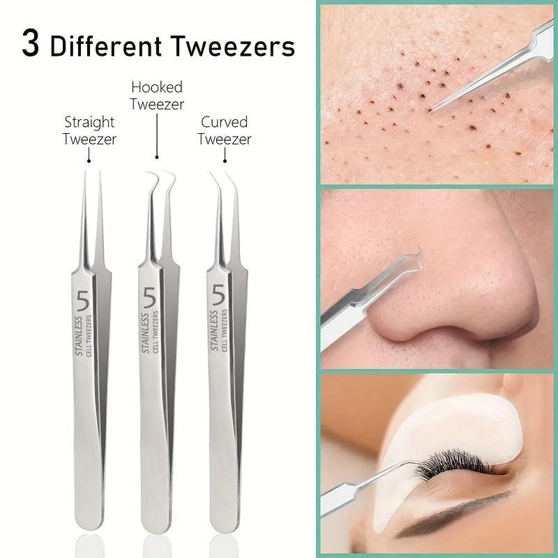 8pcs Stainless Steel Blackhead Remover Tool Set