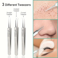8pcs Stainless Steel Blackhead Remover Tool Set