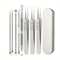 8pcs Stainless Steel Blackhead Remover Tool Set