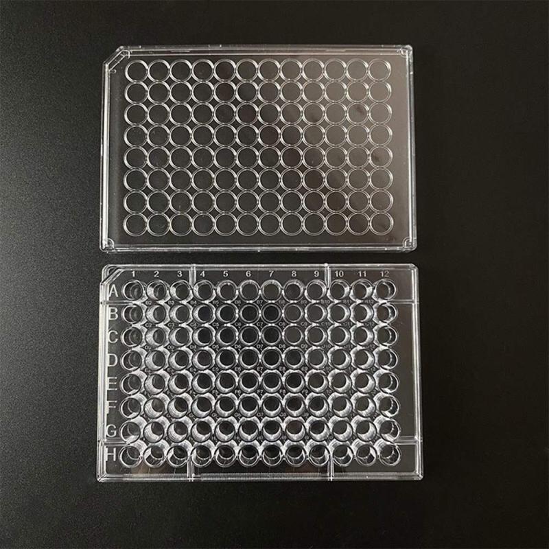 96-Well Flat Bottom Tissue Culture Plate Clear Petri Dish Lab