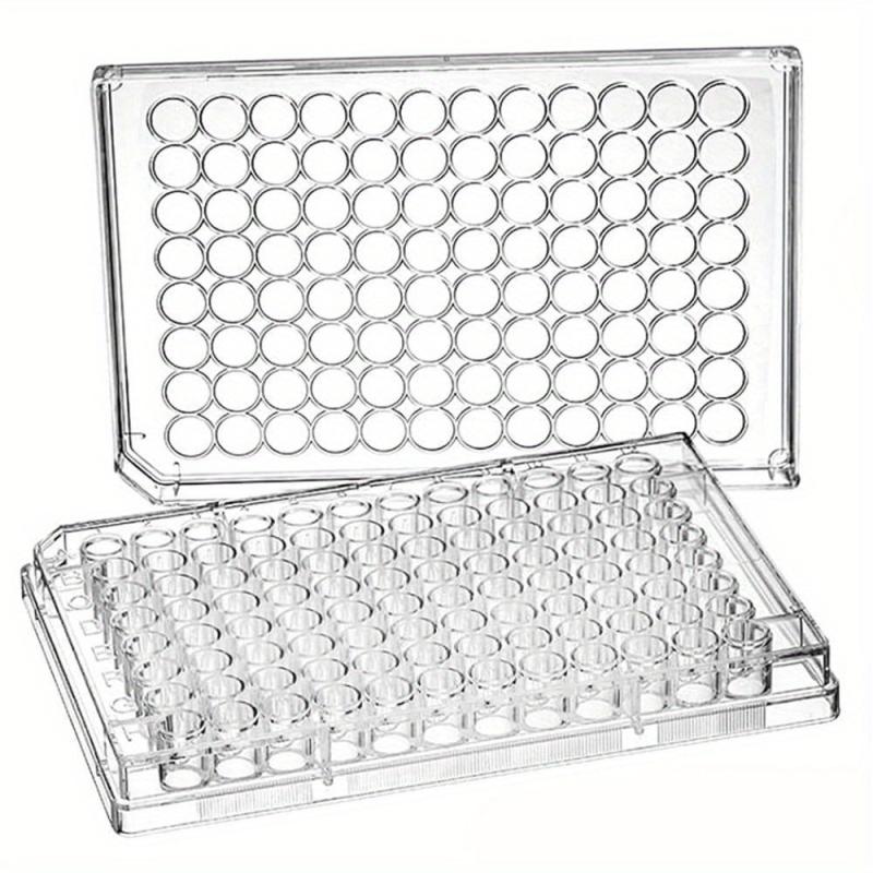 96-Well Flat Bottom Tissue Culture Plate Clear Petri Dish Lab