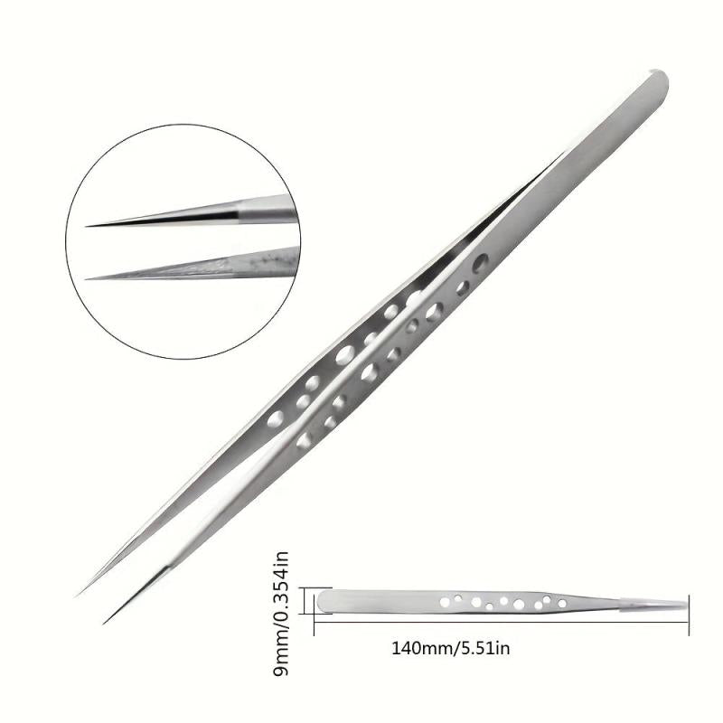 Industrial Tweezers Anti static Magnetic Stainless Steel Set