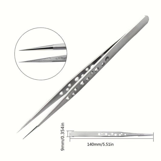Industrial Tweezers Anti static Magnetic Stainless Steel Set