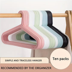 10pcs Creative Ultra thin Clothes Hanger - Space saving Wardrobe Storage Hanger