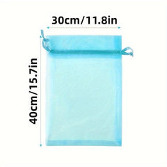 10pcs Large Organza Bags Sheer Gift Pouches with Drawstring