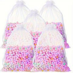 10pcs Large Organza Bags Sheer Gift Pouches with Drawstring