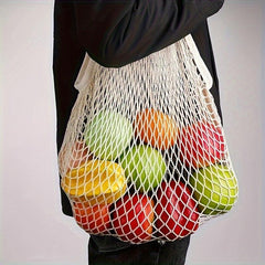 1pc Cotton Net Pocket Portable Mesh Bag Fruit Net Pocket