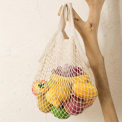 1pc Cotton Net Pocket Portable Mesh Bag Fruit Net Pocket