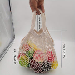 1pc Cotton Net Pocket Portable Mesh Bag Fruit Net Pocket