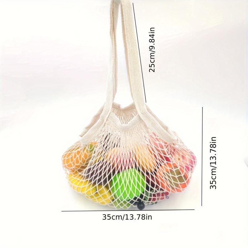 1pc Cotton Net Pocket Portable Mesh Bag Fruit Net Pocket