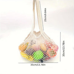 1pc Cotton Net Pocket Portable Mesh Bag Fruit Net Pocket