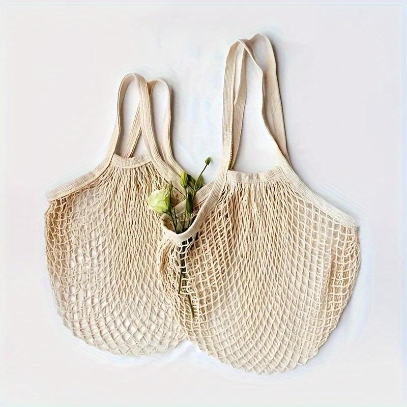 1pc Cotton Net Pocket Portable Mesh Bag Fruit Net Pocket