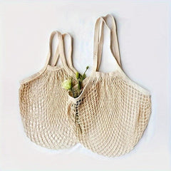 1pc Cotton Net Pocket Portable Mesh Bag Fruit Net Pocket