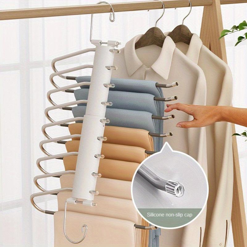 Stainless Steel Retractable Pants Rack for Wardrobe