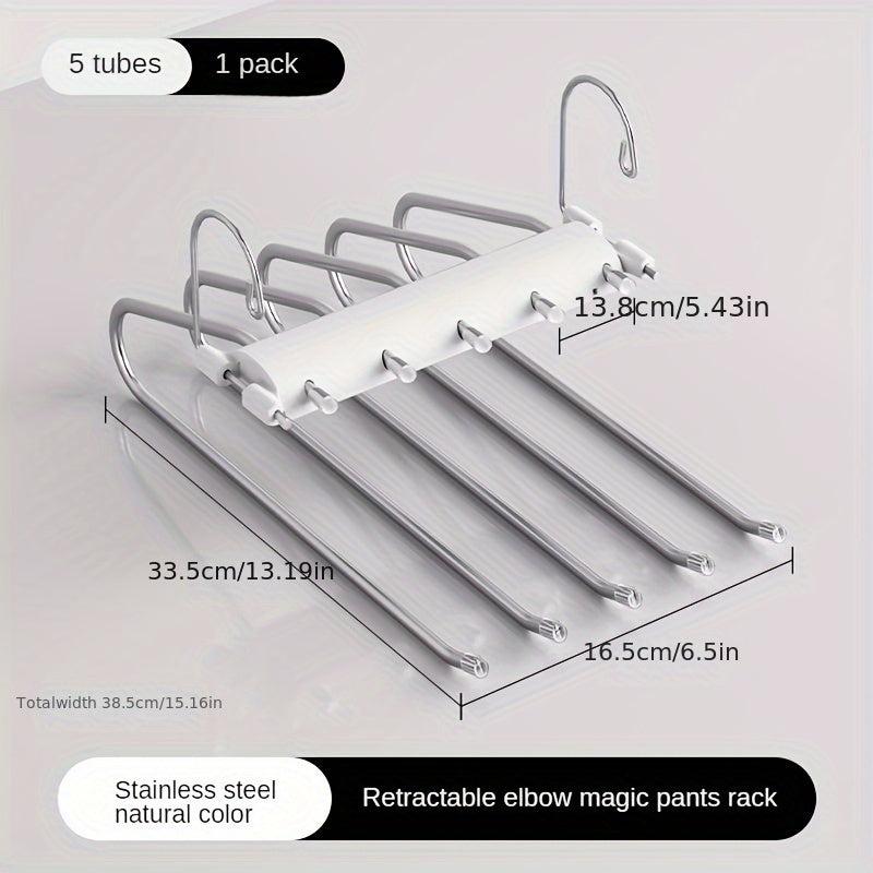 Stainless Steel Retractable Pants Rack for Wardrobe