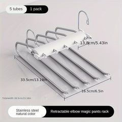 Stainless Steel Retractable Pants Rack for Wardrobe
