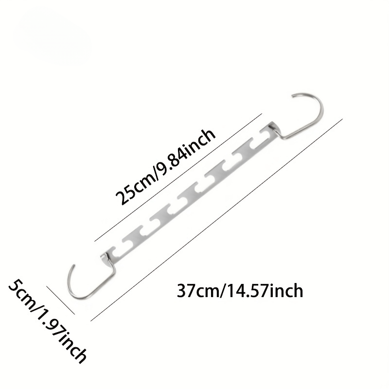 6-Hole Stainless Steel Clothes Hanger - Save Closet Space