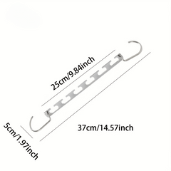 6-Hole Stainless Steel Clothes Hanger - Save Closet Space
