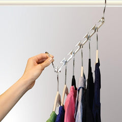 6-Hole Stainless Steel Clothes Hanger - Save Closet Space