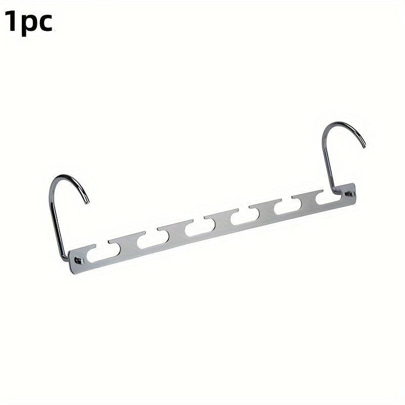 6-Hole Stainless Steel Clothes Hanger - Save Closet Space