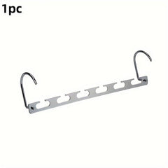 6-Hole Stainless Steel Clothes Hanger - Save Closet Space